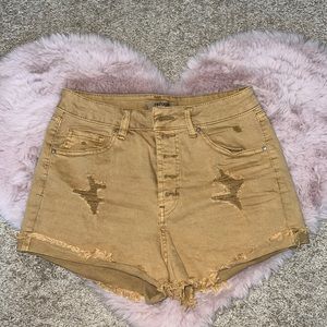 High waisted shortie shorts
